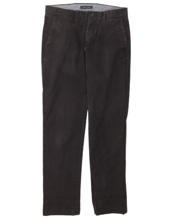 Tommy Hilfiger Herre Slim Chino Bukser W30 L32 Sort Bomuld