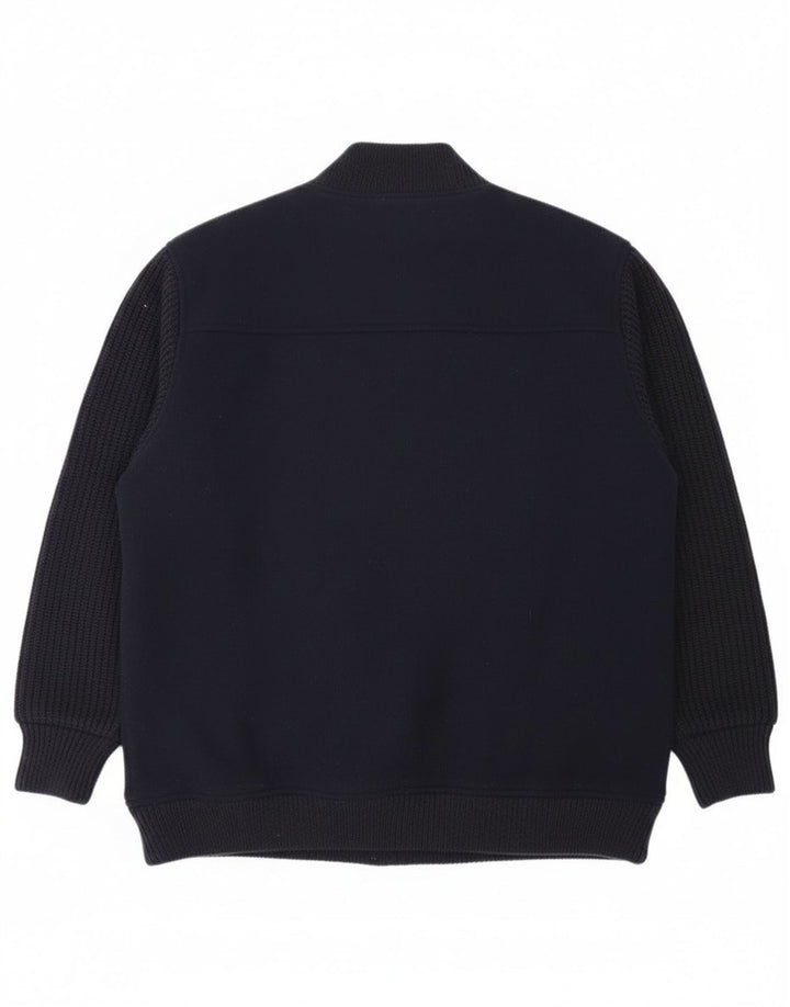 James Pringle Herre Loose Fit Fleecejakke UK 40 Large Navy Blue Polyester