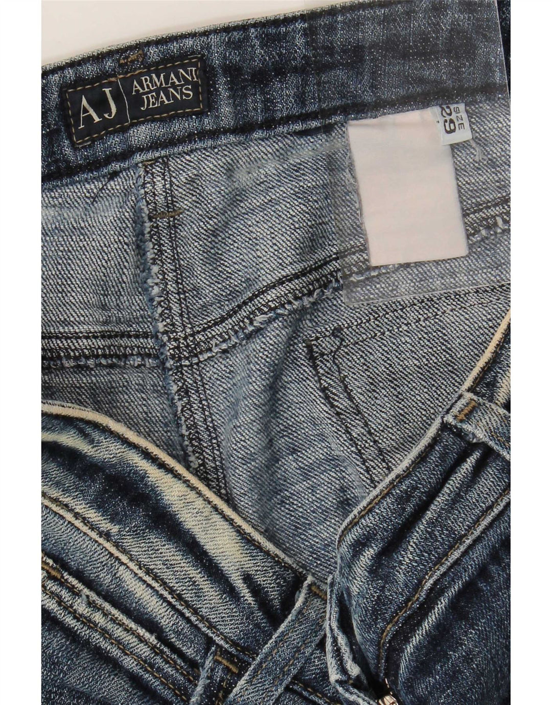 Armani Dame Distressed Slim Jeans W29 L29 Navy Blue