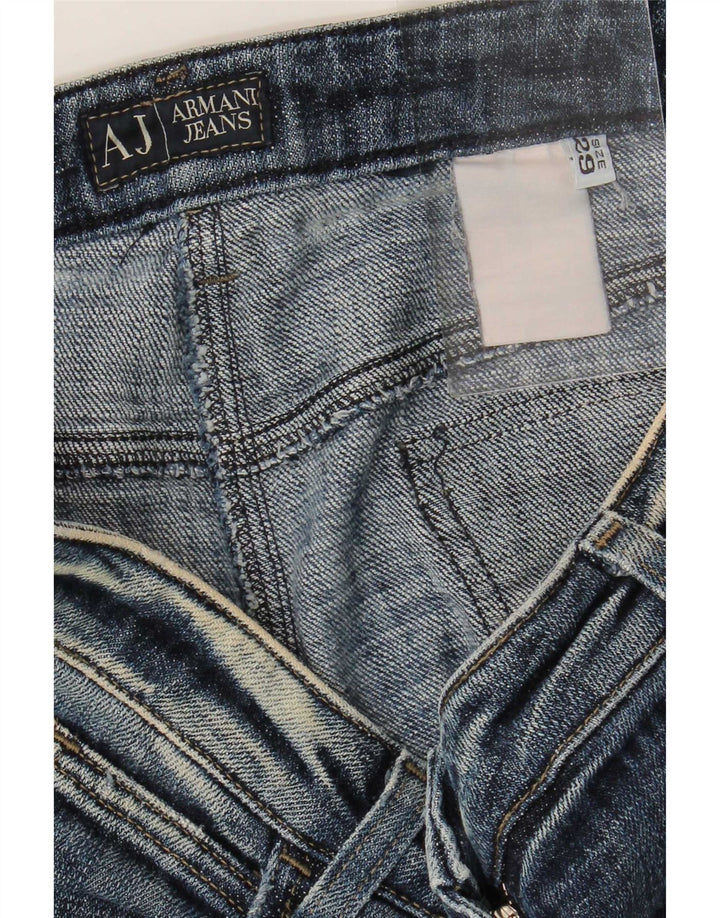 Armani Dame Distressed Slim Jeans W29 L29 Navy Blue
