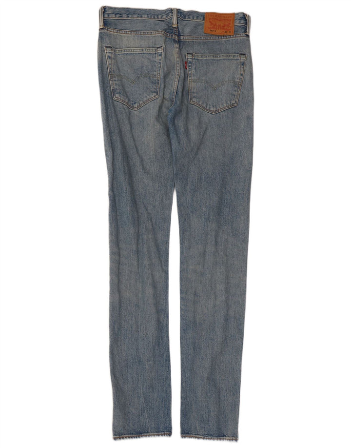 Levi's Herre 501 Straight Jeans W30 L34 Blå Bomuld