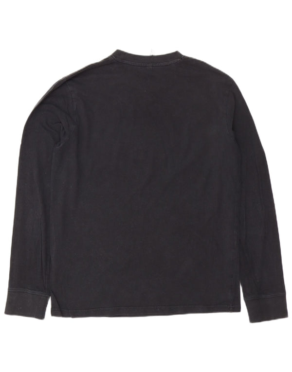 Carrera Herre Grafisk Top Langærmet Medium Sort Bomuld