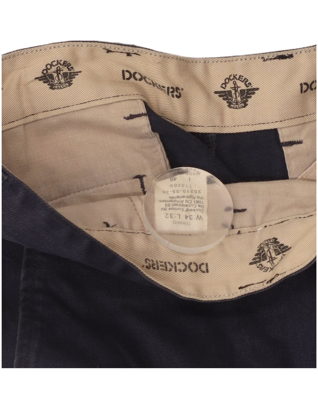 Dockers Straight Chino-bukser til mænd W34 L27 Marineblå