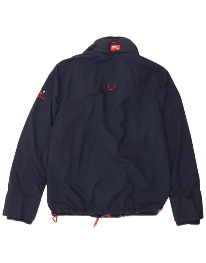 SUPERDRY Dame Windbreaker Jacket UK 18 XL Navy Blue Nylon