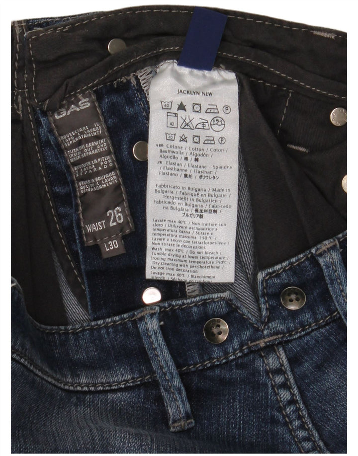 Gas Dame Slim Jeans W26 L30 Blå Bomuld