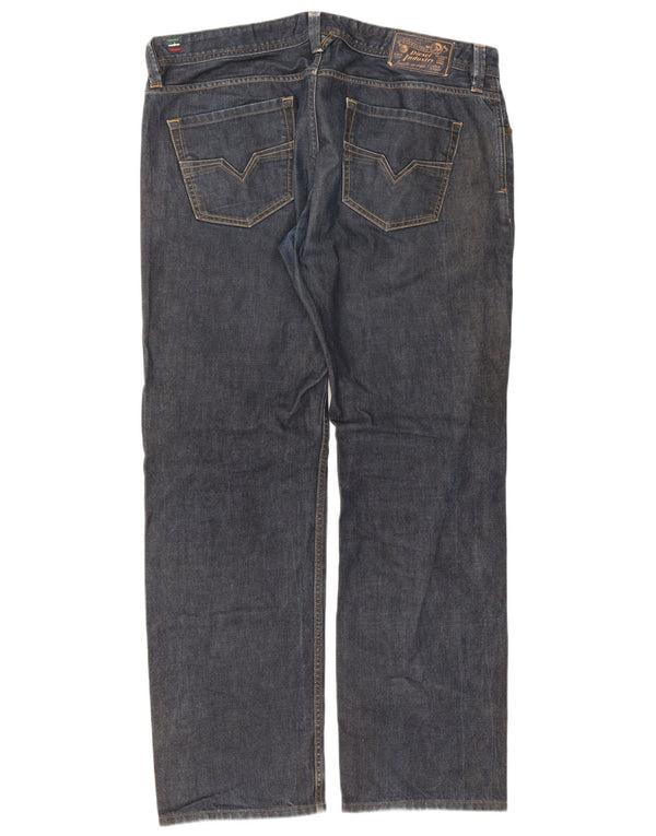 Diesel Mens Larkee Regular Straight Jeans W38 L32 Blue Cotton