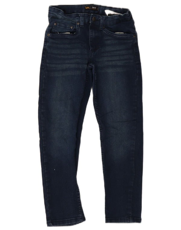 Lee Boys Slim Jeans 9-10 år W24 L22 Marineblå Bomuld