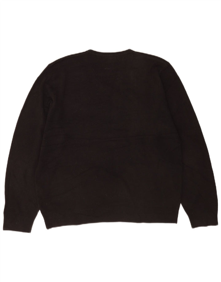 Marks & Spencer Herre V-hals sweater Stor sort akryl