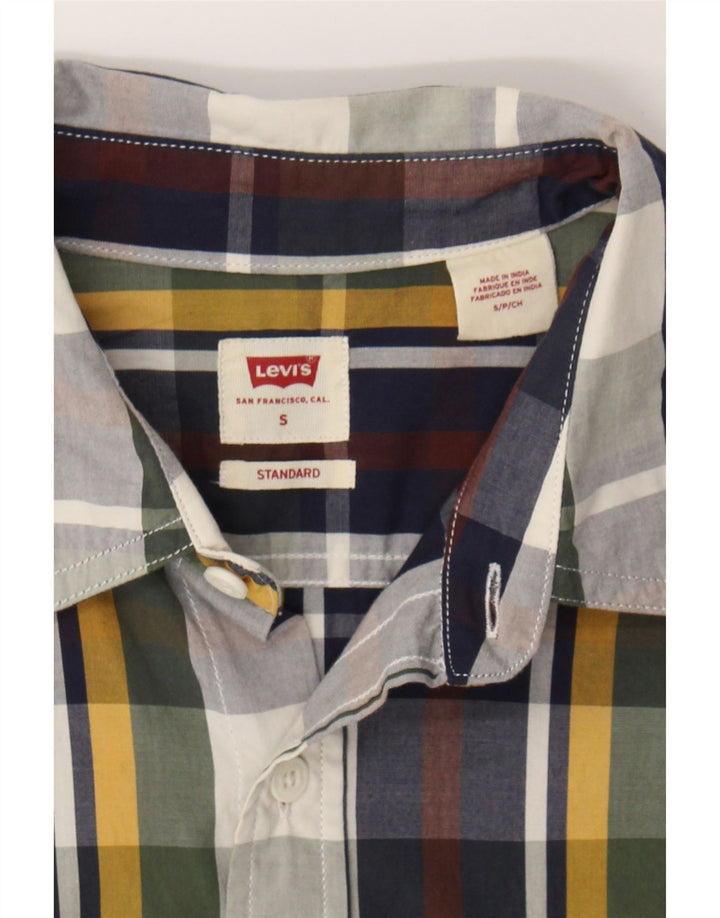 LEVI'S Mens Standard Fit Shirt Small Multicoloured Check Cotton Vintage Levi's and Second-Hand Levi's from Messina Hembry 