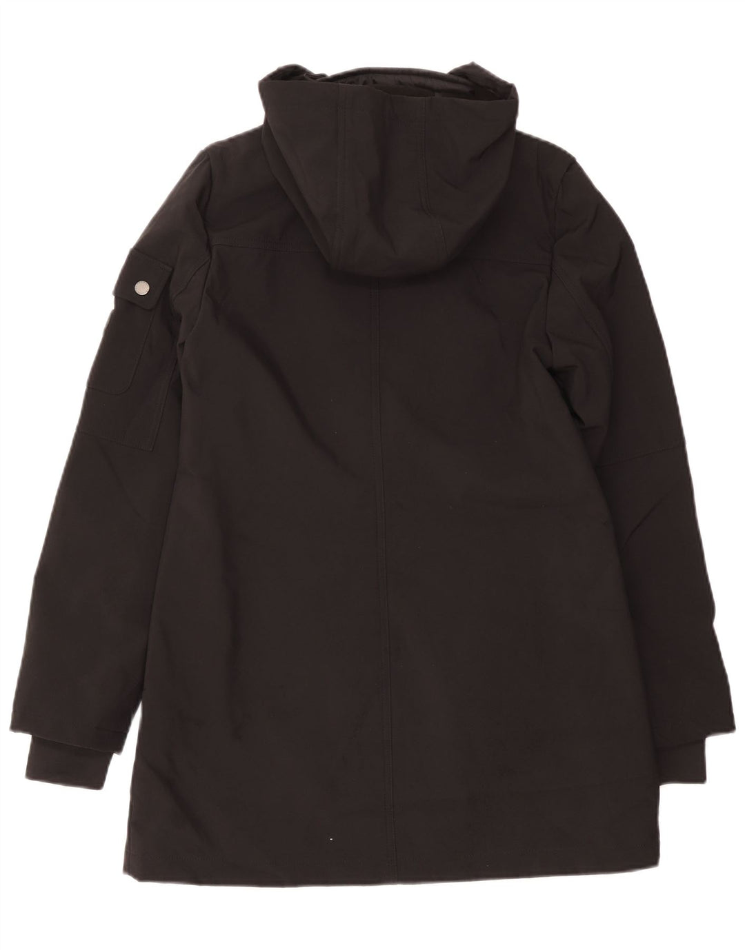 French Connection Dame Hooded Parka Jacket UK 10 Small Black