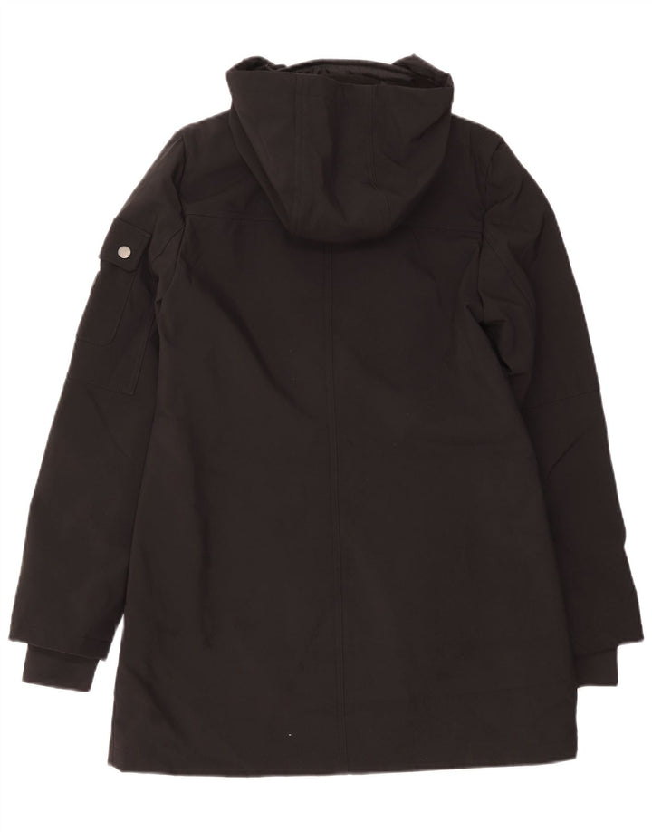 French Connection Dame Hooded Parka Jacket UK 10 Small Black