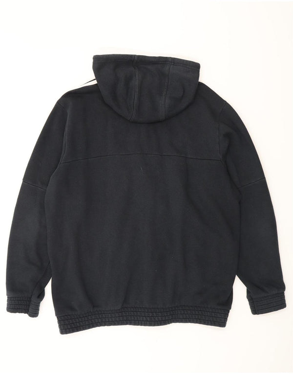 ADIDAS Herre grafisk hættetrøje med lynlås XL marineblå bomuld