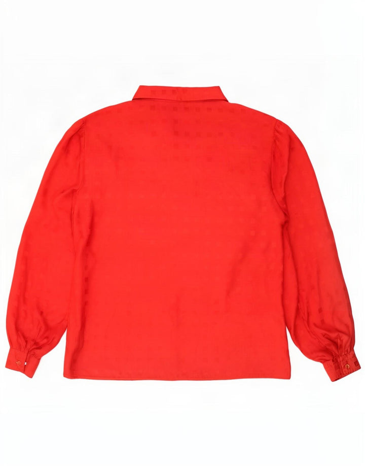 Primavera Firenze skjortebluse til kvinder UK 16 Stor rød geometrisk polyester