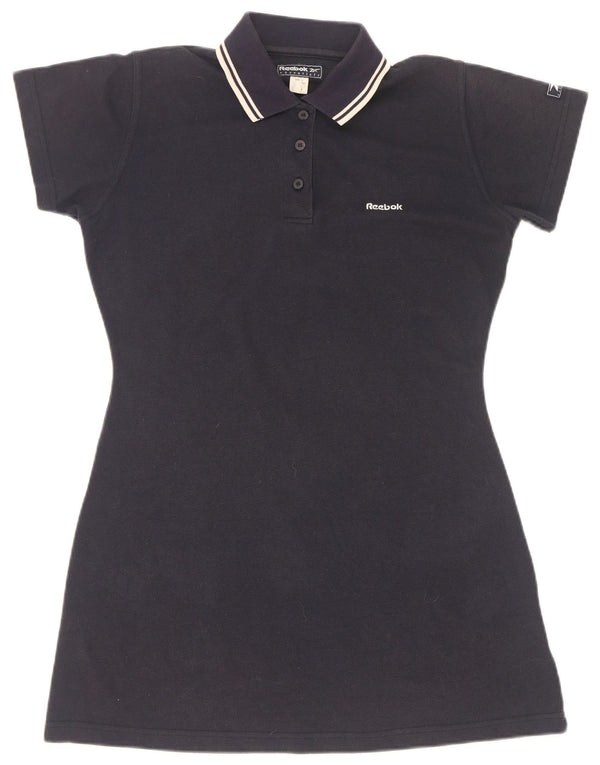 Reebok Womens Polo Dress UK 12 Medium Navy Blue Polyester
