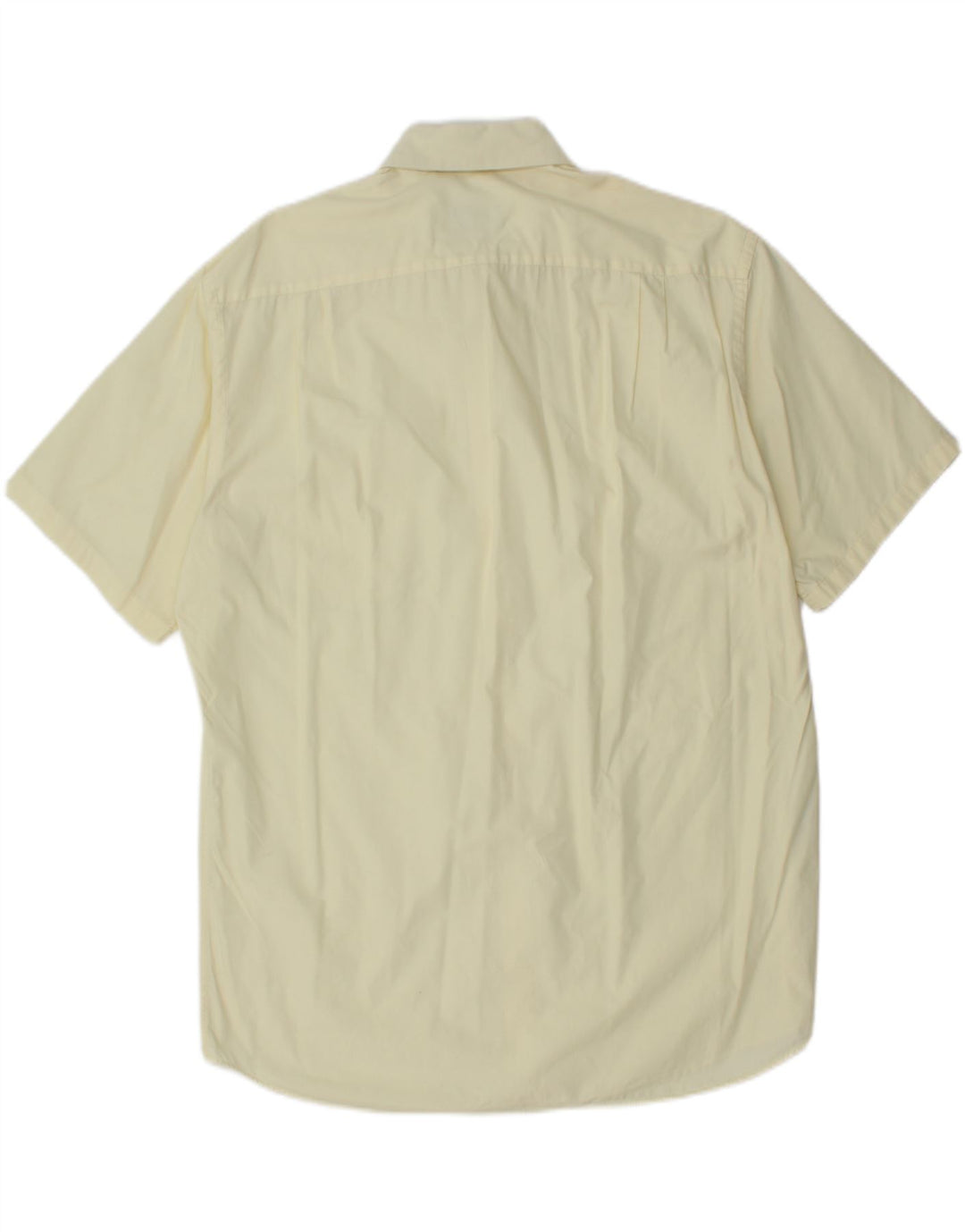HUGO BOSS Mens Short Sleeve Shirt Size 42 16 1/2 Large Yellow