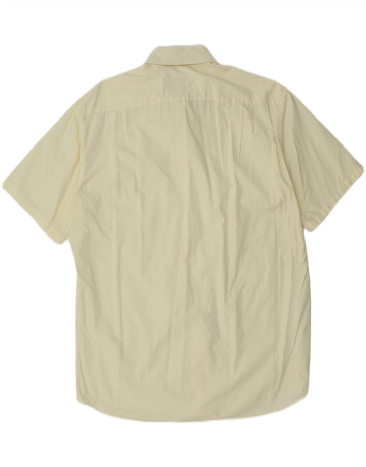 HUGO BOSS Mens Short Sleeve Shirt Size 42 16 1/2 Large Yellow