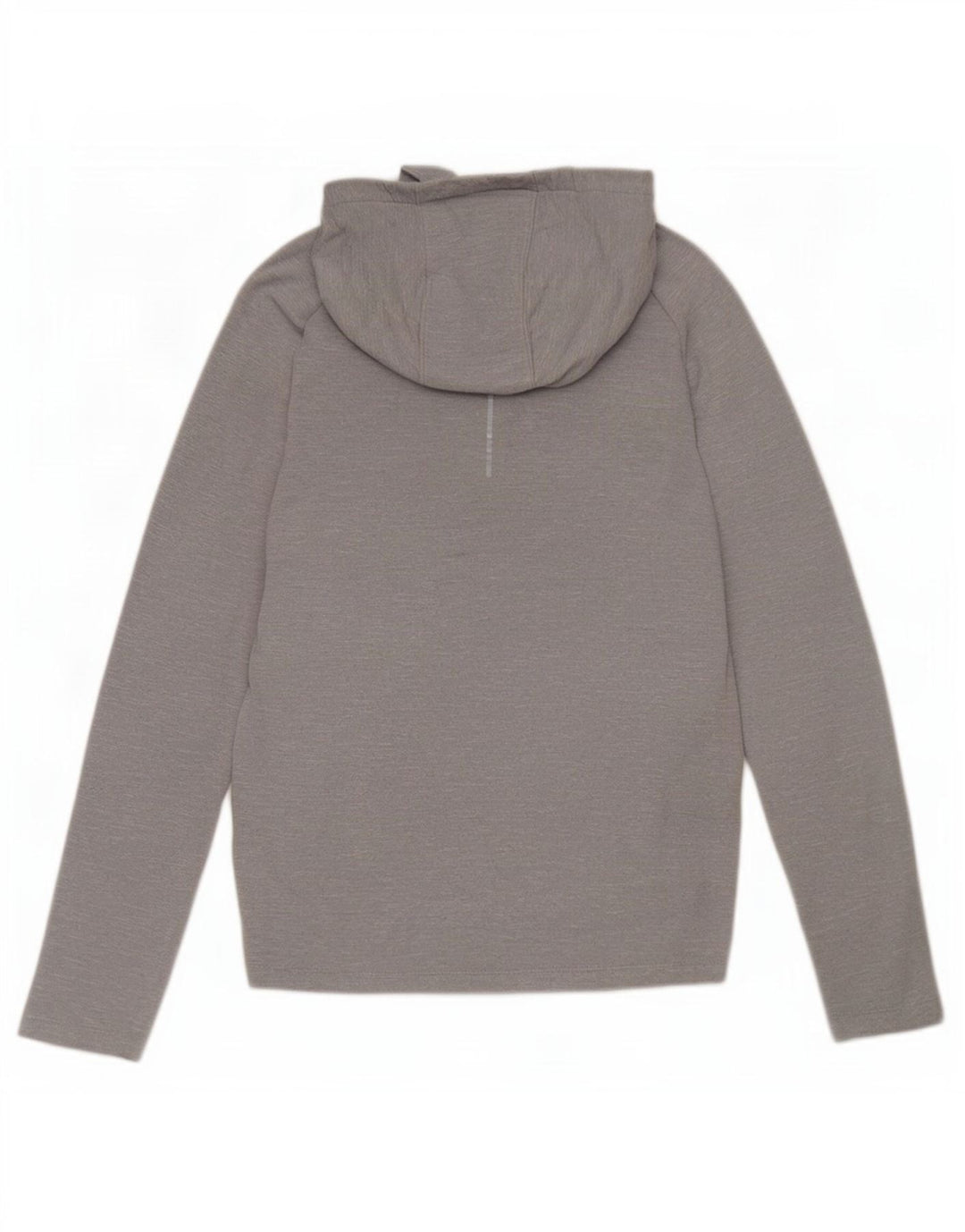 Nike Dri Fit hættetrøje til mænd med lange ærmer mellemgrå flækket polyester