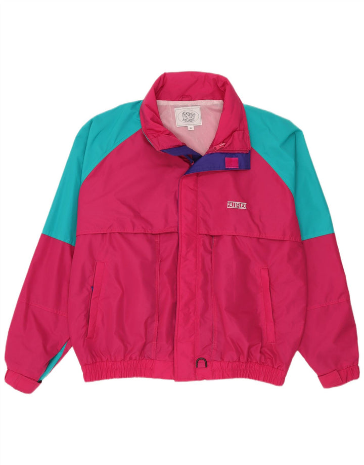 Bad Lands Regnjakke til mænd UK 42 XL Pink Colourblock Nylon