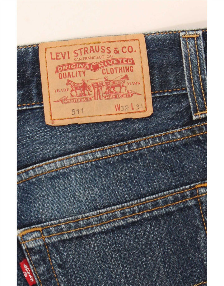 Levi's Dame 511 Slim Jeans W32 L29 Marineblå