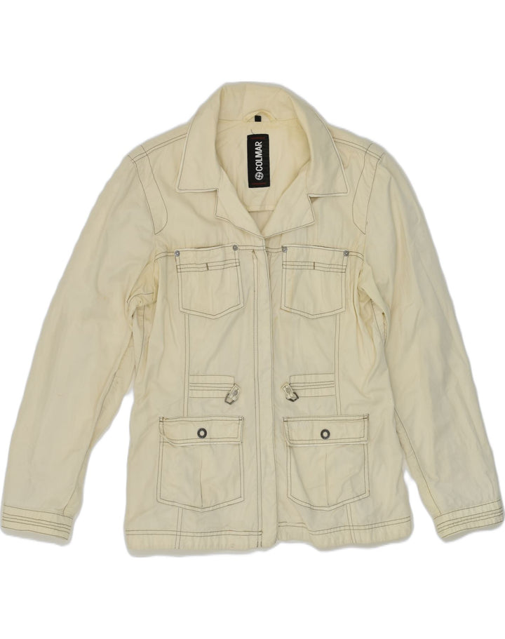 COLMAR Womens Utility Jacket IT 48 XL Beige Cotton | Vintage Colmar | Thrift | Second-Hand Colmar | Used Clothing | Messina Hembry 