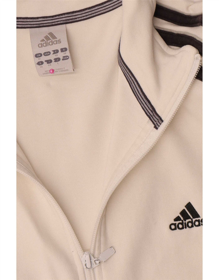 Adidas træningsdragt topjakke til kvinder UK 12 Medium White Bomuld
