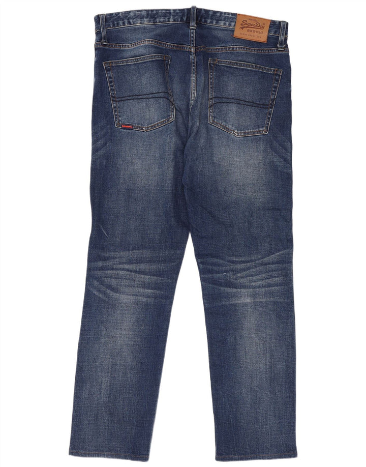Superdry Straight Jeans til mænd W34 L30 blå bomuld
