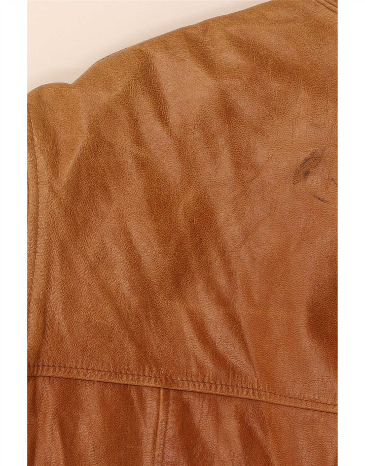 Vintage herre læderjakke IT 52 XL Brun