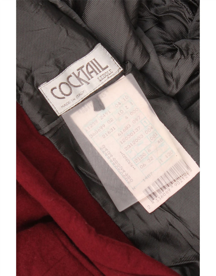 Lebole Mens 2 Button Blazer Jacket IT 48 Medium Burgundy Wool