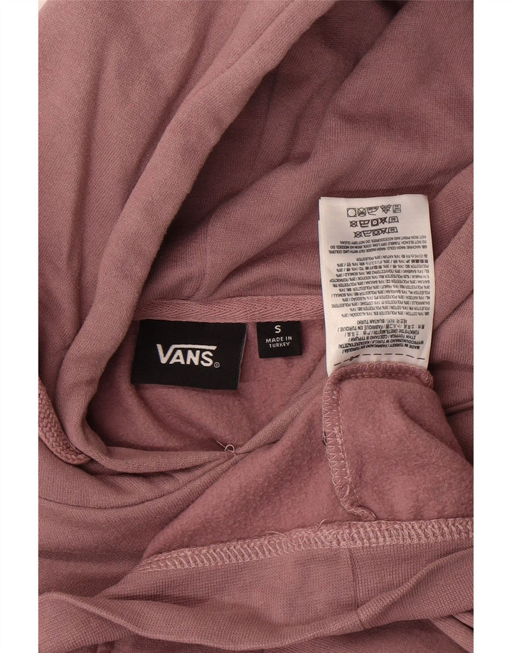Vans Dame Grafisk Oversized Hoodie Jumper UK 10 Lille Lilla Bomuld