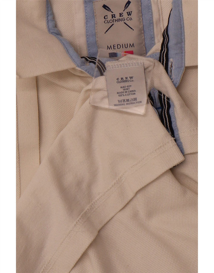 CREW TØJ Herre grafisk poloshirt Medium hvid bomuld