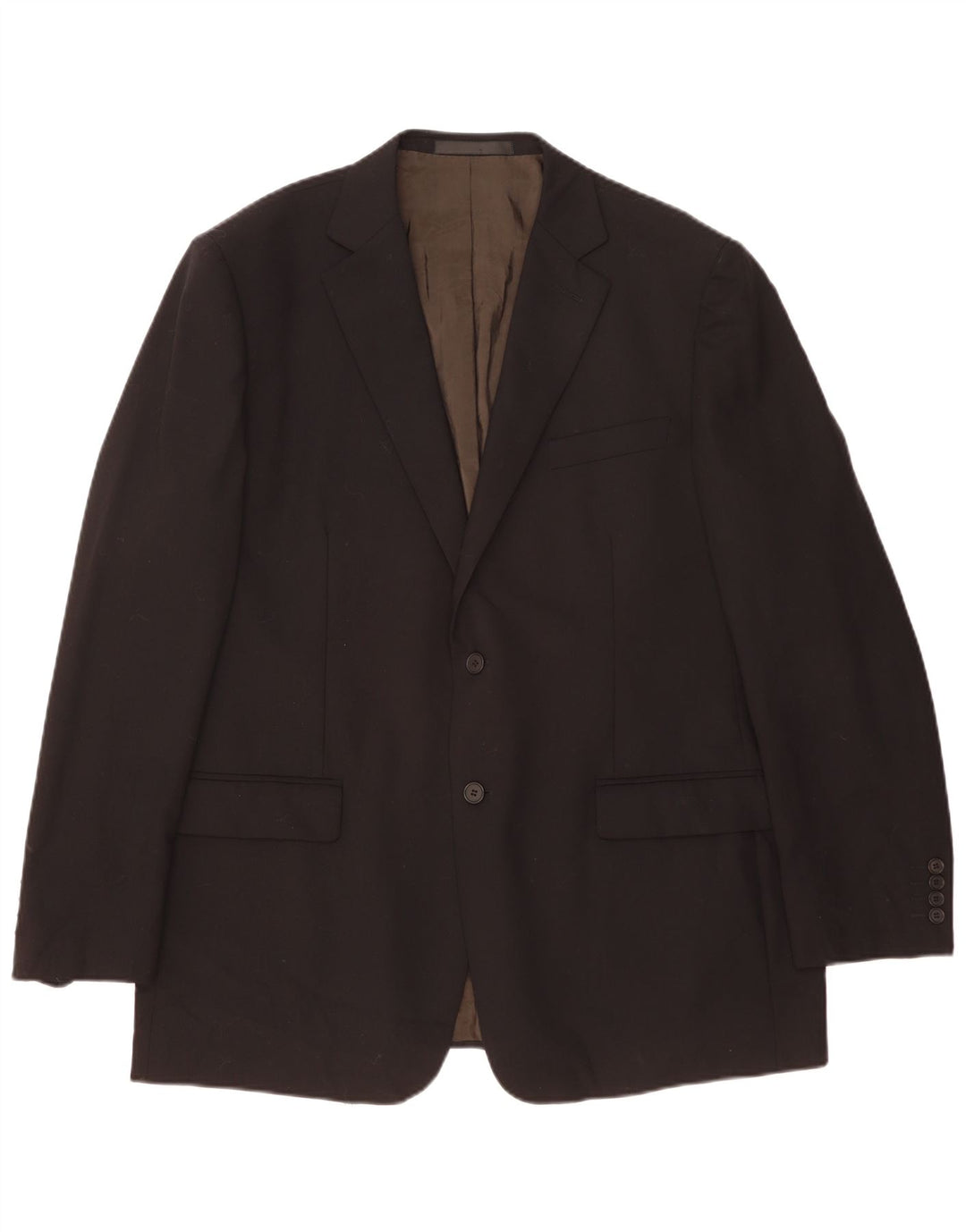 Marks & Spencer Herre 2-knaps blazerjakke UK 46 XL Sort Uld