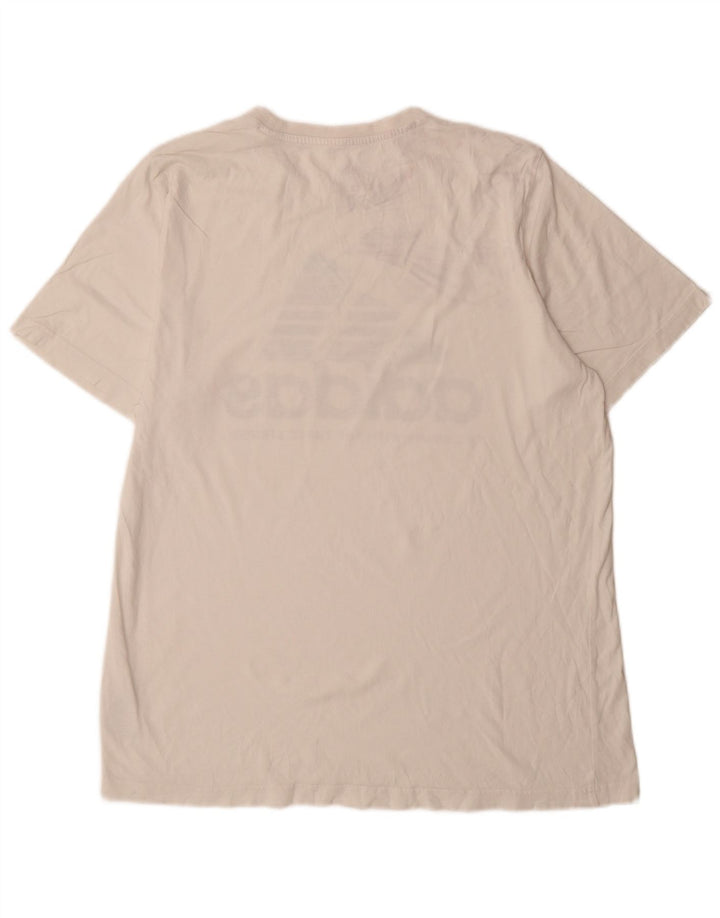 Adidas Grafisk T-shirt top til mænd, stor hvid bomuld