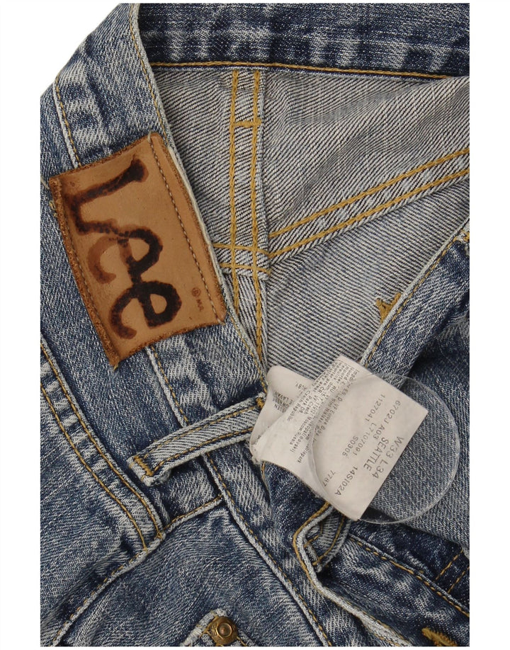 Lee Mens Seattle Straight Jeans W33 L30 Blå Bomuld