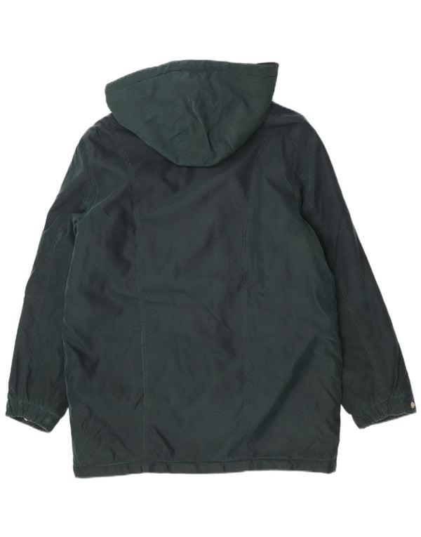 London Fog Dame Hætte Oversized Parka Jacket UK 12 Medium Green