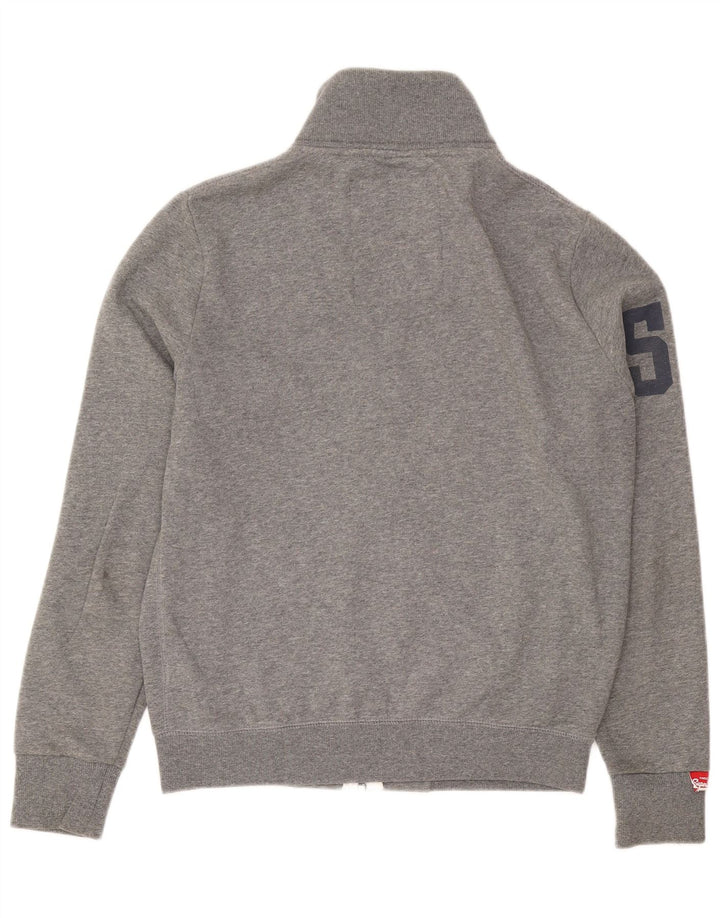 Superdry Grafisk træningsdragt jakke til mænd mellemgrå flækket bomuld