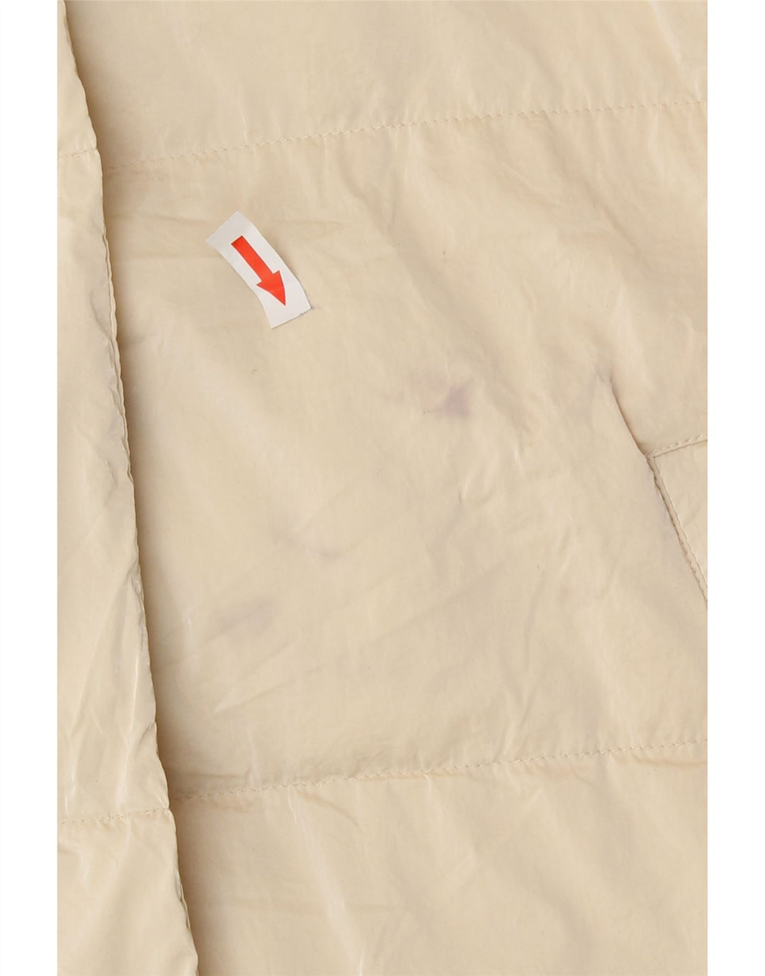 Zara Womens Oversized Longline Polstret Gilet UK 10 Small Beige Polyester