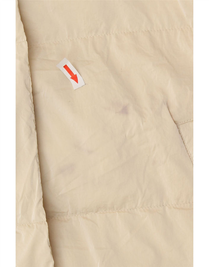 Zara Womens Oversized Longline Polstret Gilet UK 10 Small Beige Polyester
