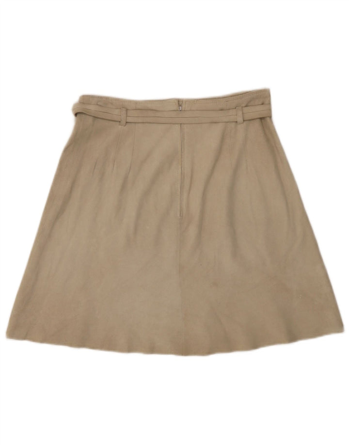 Luna Dame Ruskind A-Line nederdel W28 Medium Beige Læder
