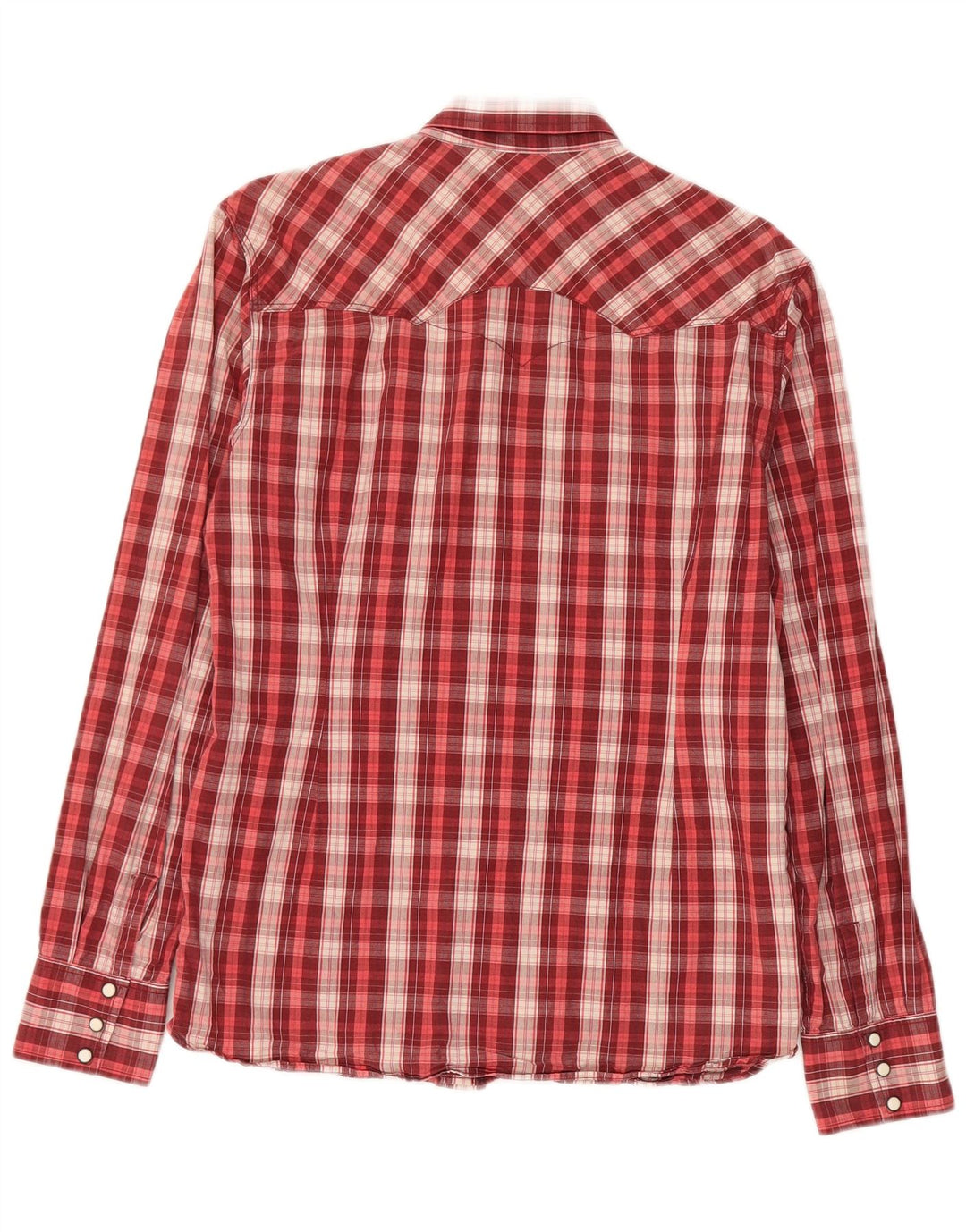 Levi's Western skjorte til mænd, stor rød ternet bomuld