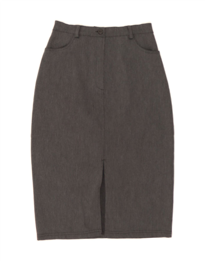 VINTAGE Womens Pencil Skirt IT 40 Small W26  Grey Viscose Vintage Vintage and Second-Hand Vintage from Messina Hembry 