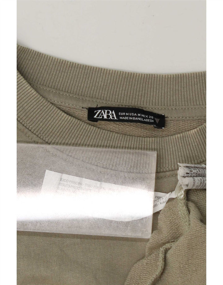 Zara Sweatshirt til mænd Medium Khaki Bomuld