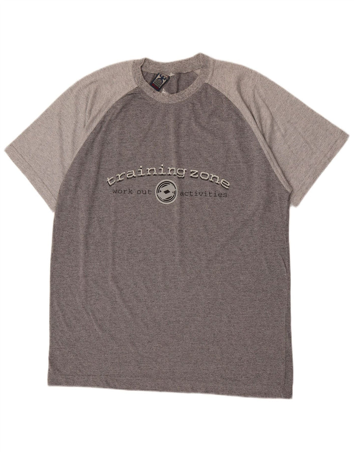 LOTTO Herre Grafisk T-Shirt Top XL Grå Flecked Polyester