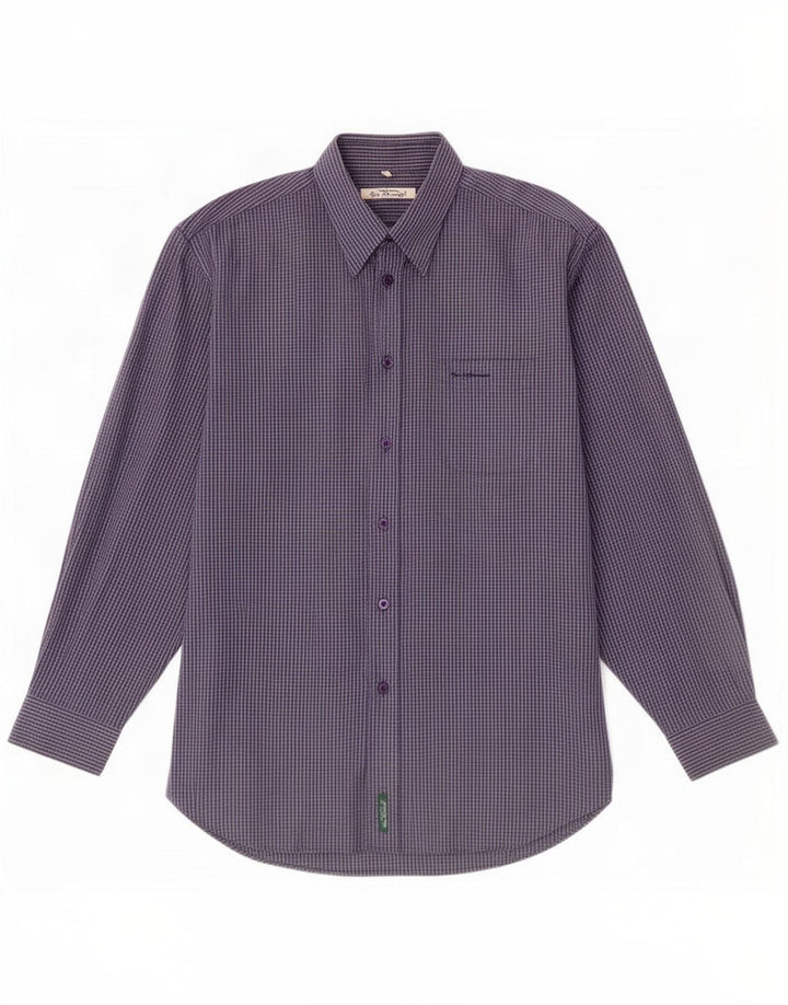 Ben Sherman herreskjorte 4XL marineblå ternet