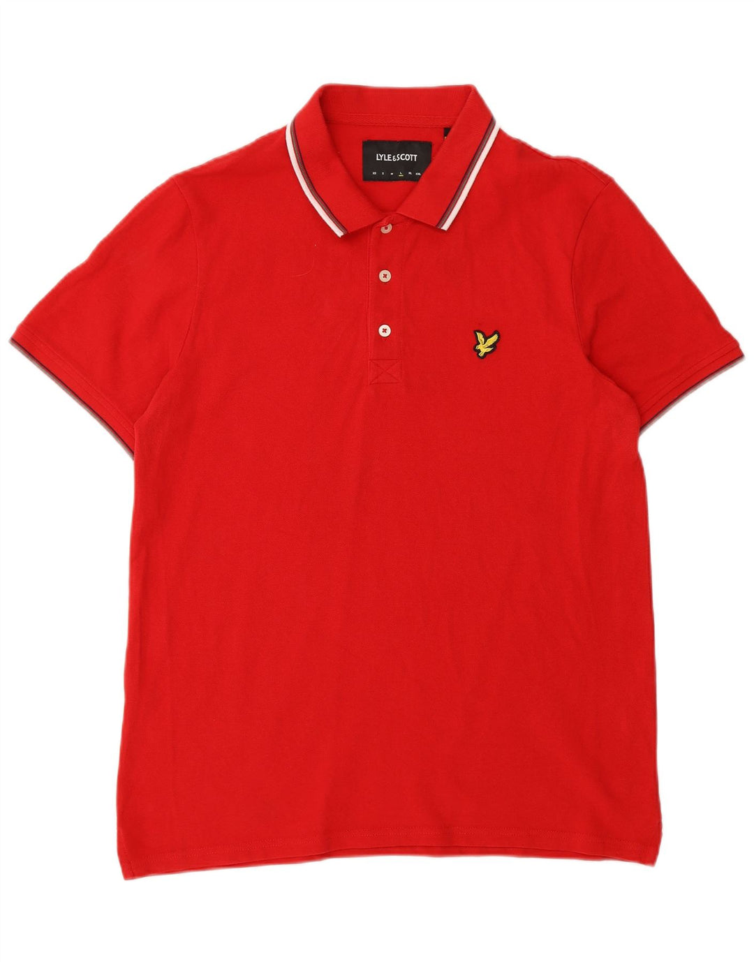 Lyle & Scott herre poloskjorte stor rød bomuld