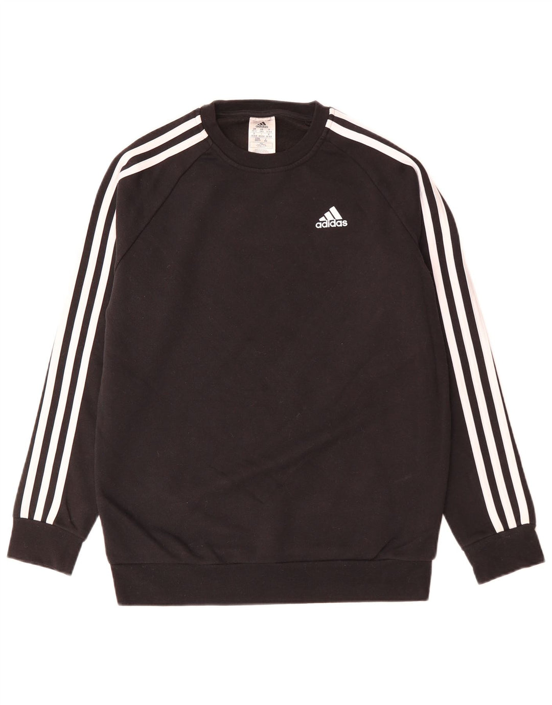 ADIDAS oversize sweatshirttrøje til kvinder UK 0/2 XS Sort bomuld