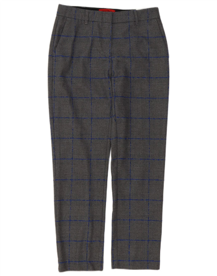 Max & Co. Chinobukser til kvinder UK 8 Small W28 L27 Grå Houndstooth