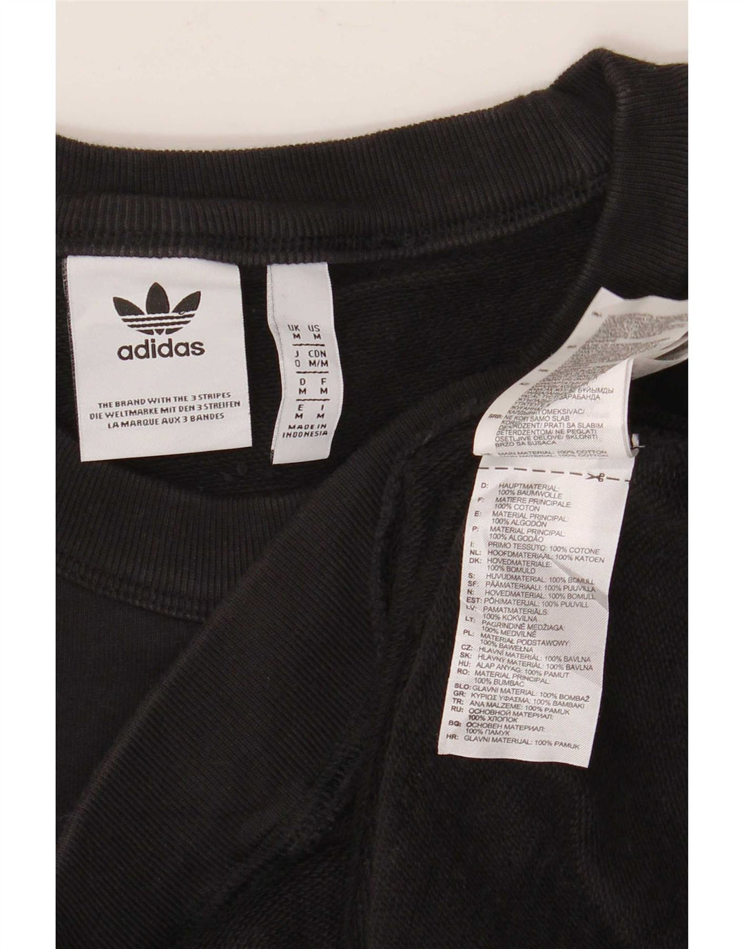 Adidas Sweatshirt Jumper Medium Sort bomuld til mænd