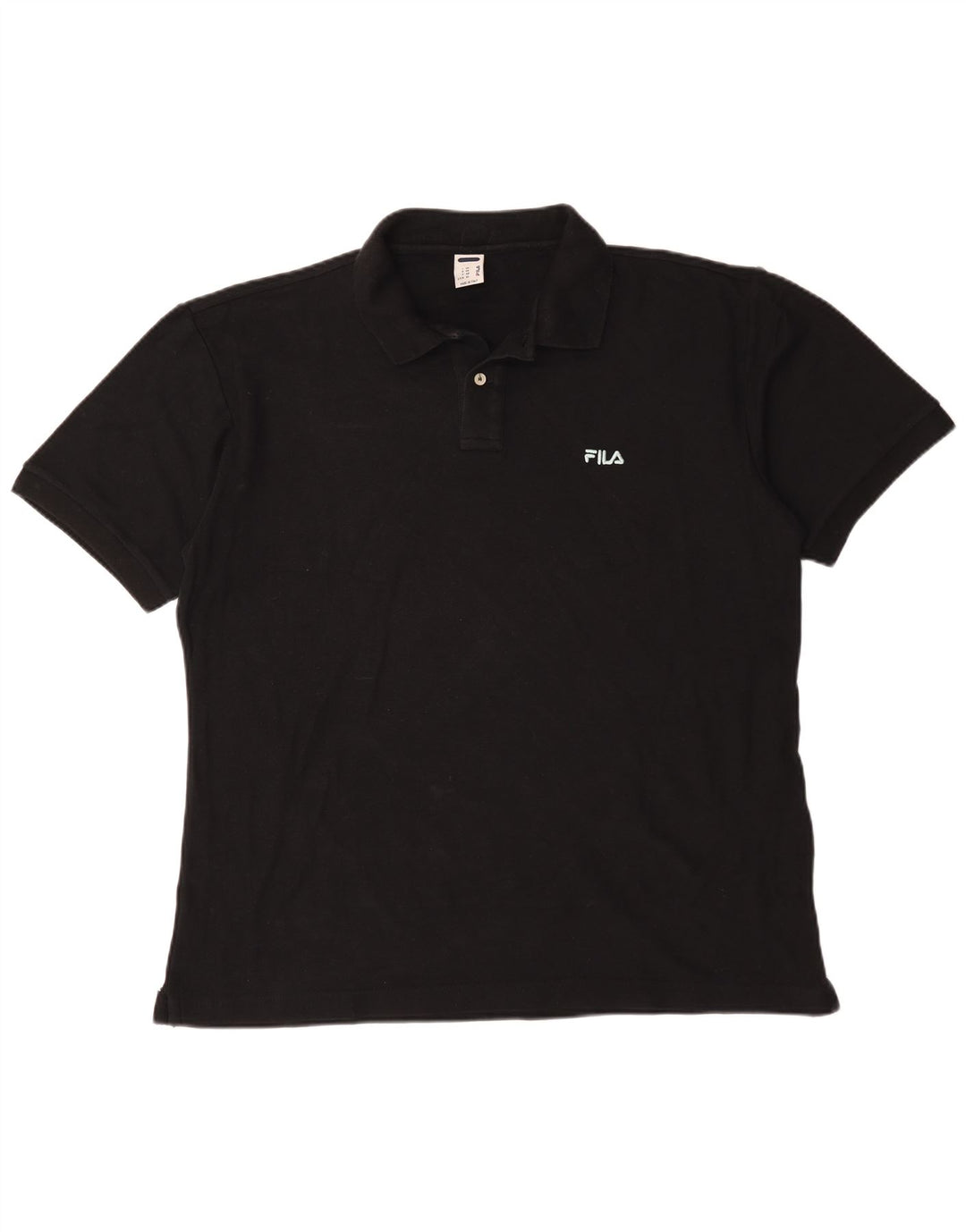 Fila Herre Polo Shirt IT 56 2XL Sort Bomuld
