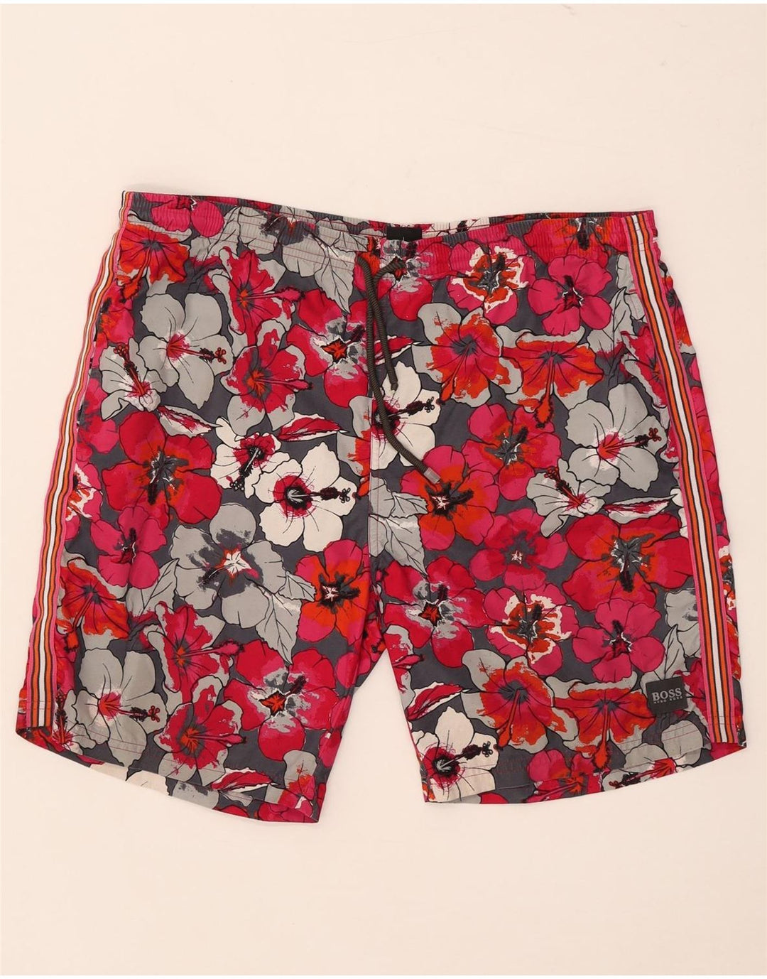 Hugo Boss Badeshorts til mænd store røde blomster