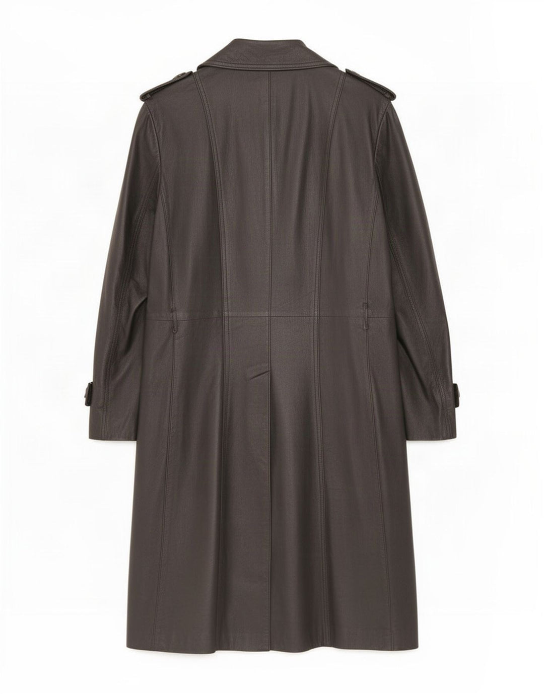 Vintage herre dobbeltradet læderfrakke IT 48 Medium Sort